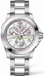 Longines Watches : L3.701.4.76.6 Quartz Chronograph Date Stainless Steel Men Watch