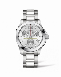 Longines Watches : L3.702.4.76.6 Silver Dial Stainless Steel Band Men Watch