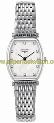 Longines Watches : L4.205.4.87.6 Quartz Mother of Pearl Diamonds Dial Stainless Steel Women Watch