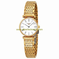 Longines Watches : L4.209.1.11.8 White Quartz Women Watch