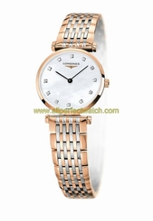 Longines Watches : L4.209.1.97.7 Quartz Mother of Pearl Diamond Dial Two Tone Stainless Steel Women Watch