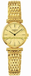 Longines Watches : L4.209.2.42.8 Quartz 18k Yellow Gold Plated PVD Band Women Watch