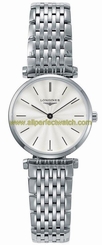 Longines Watches : L4.209.4.73.6 Quartz Polished Stainless Steel Silver Dial Polished Stainless Steel Band Women Watch