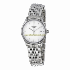 Longines Watches : L4.259.4.12.6 White Quartz Women Watch