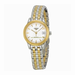 Longines Watches : L4.274.3.22.7 White Dial Fixed 18kt Gold-plated Band Women Watch