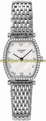 Longines Watches : L4.288.0.09.6 Quartz Stainless Steel White Dial Stainless Steel Band Women Watch