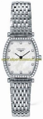 Longines Watches : L4.288.0.87.6 Quartz Stainless Steel Mother Of Pearl With Diamond Markers Dial Stainless Steel Band Women Watch