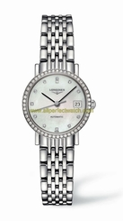 Longines Watches : L4.309.0.87.6 Automatic Mother of Pearl Diamond Dial Diamond Bezel Stainless Steel Women Watch