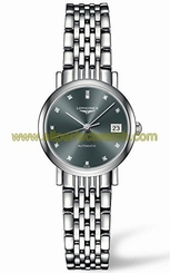 Longines Watches : L4.309.4.78.6 Black Dial Fixed Stainless Steel Band Men Watch