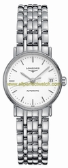 Longines Watches : L4.321.4.12.6 Automatic White Dial Date Stainless Steel Women Watch