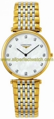 Longines Watches : L4.512.2.87.7 Quartz Mother of Pearl Diamond Dial Two Tone Stainless Steel Women Watch