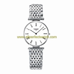 Longines Watches : L4.512.4.11.6 Quartz White Dial Roman Numerals Stainless Steel Women Watch