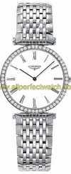 Longines Watches : L4.513.0.11.6 Quartz White Dial Roman Numerals Diamonds Bezel Stainless Steel Women Watch