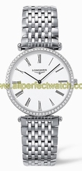 Longines Watches : L4.741.0.11.6 Quartz Stainless Steel White Dial Stainless Steel Band Men Watch