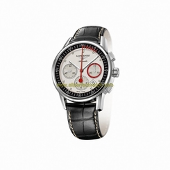 Longines Watches : L4.754.4.72.4 Automatic Silver Dial Date Black Leather Men Watch