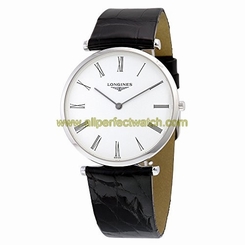 Longines Watches : L4.755.4.11.2 Quartz Roman Numerals Dial Black Leather Men Watch
