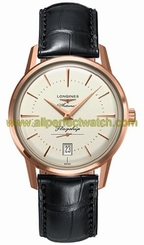 Longines Watches : L4.795.8.78.2 Ivory Dial Crocodile Leather Band Men Watch