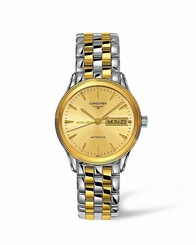 Longines Watches : L4.799.3.32.7 Gold Dial Stainless Steel And Pvd Band Men Watch