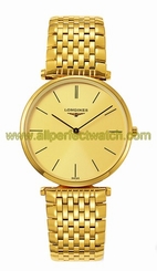 Longines Watches : L4.800.2.32.8 Quartz Gold Dial Gold Tone Stainless Steel Men Watch
