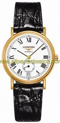 Longines Watches : L4.804.2.11.2 White Dial Gold Band Men Watch
