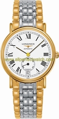 Longines Watches : L4.805.2.11.7 Automatic White Dial Roman Numerals Date Two Tone Stainless Steel Men Watch