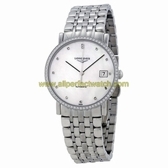 Longines Watches : L4.809.0.87.6 White Dial Fixed Stainless Steel Set With Diamonds Band Men Watch