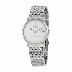Longines Watches : L4.809.4.12.6 White Dial Fixed Stainless Steel Band Men Watch
