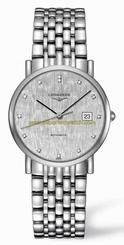 Longines Watches : L4.809.4.77.6 Automatic Diamond Hour Markers Date Dial Stainless Steel Men Watch
