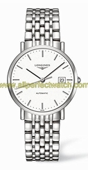 Longines Watches : L4.810.4.12.6 White Dial Fixed Stainless Steel Band Men Watch