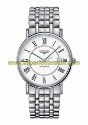 Longines Watches : L4.921.4.11.6 Automatic White Dial Roman Numerals Date Stainless Steel Men Watch