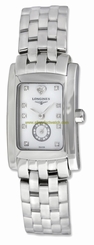 Longines Watches : L5.155.4.94.6 Dolcevita White-Pearl-Diamonds Swiss Quartz Women Watch