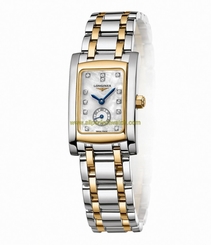 Longines Watches : L5.155.5.08.7 Quartz Diamonds Mother of Pearl Dial Stainless Steel and 18ct Gold Women Watch
