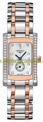 Longines Watches : L5.155.5.89.7 White-pearl-diamonds Dial Gold Band Women Watch