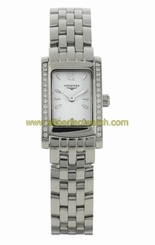 Longines Watches : L5.158.0.16.6 Quartz White Dial Diamonds Bezel Stainless Steel Women Watch