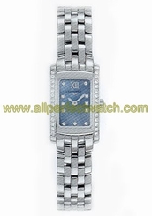 Longines Watches : L5.158.0.83.6 Blue Mother-of-pearl Dial 11 Diamonds Dial Stainless Steel Bezel Band Women Watch