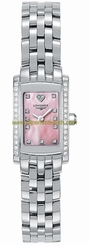 Longines Watches : L5.158.0.93.6 Quartz Pink Mother of Pearl Dial Diamonds Bezel Stainless Steel Women Watch