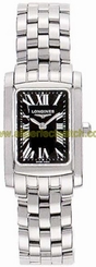 Longines Watches : L5.158.4.76.6 Quartz Polished Stainless Steel Black Dial Polished Stainless Steel Band Women Watch