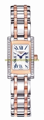 Longines Watches : L5.158.5.79.7 Quartz Silver Dial Diamonds Bezel Stainless Steel 18ct Rose Gold Women Watch