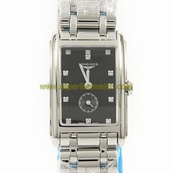 Longines Watches : L5.255.4.57.6 Black Dial Stainless Steel Band Women Watch