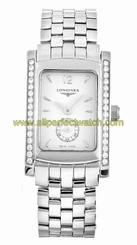 Longines Watches : L5.502.0.16.6 Quartz White Dial Small Second Diamonds Bezel Stainless Steel Women Watch