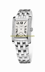 Longines Watches : L5.502.0.71.6 Quartz Silver Dial Roman Numerals Small Second Diamonds Bezel Stainless Steel Women Watch