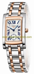 Longines Watches : L5.502.5.71.7 Quartz Silver Dial Roman Numerals Stainless Steel and 18ct Rose Gold Women Watch