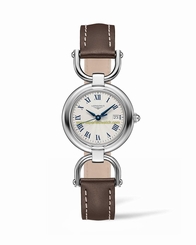 Longines Watches : L6.131.4.71.2 Quartz Roman Numerals Dial Brown Leather Women Watch