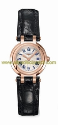 Longines Watches : L8.109.8.78.2 Quartz Silver Roman Numerals Dial 18ct Rose Gold Bezel Black Leather Women Watch