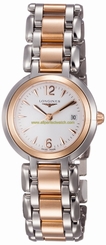 Longines Watches : L8.110.5.16.6 White Dial Gold / Steel Women Watch