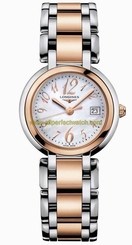 Longines Watches : L8.110.5.83.6 Quartz Mother of Pearl Dial Stainless Steel 18ct Rose Gold Women Watch