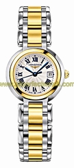 Longines Watches : L8.110.5.91.6 Quartz Silver Dial Roman Numerals Date Stainless Steel 18ct Gold Women Watch