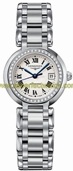 Longines Watches : L8.111.0.71.6 Automatic White Dial Roman Numerals Date Diamonds Bezel Stainless Steel Women Watch