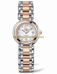 Longines Watches : L8.111.5.83.6 Automatic Mother of Pearl Dial Date Stainless Steel and 18ct Rose Gold Women Watch