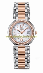 Longines Watches : L8.112.5.88.6 Quartz Mother of Pearl Dial Diamond Bezel Stainless Steel 18ct Rose Gold Women Watch
